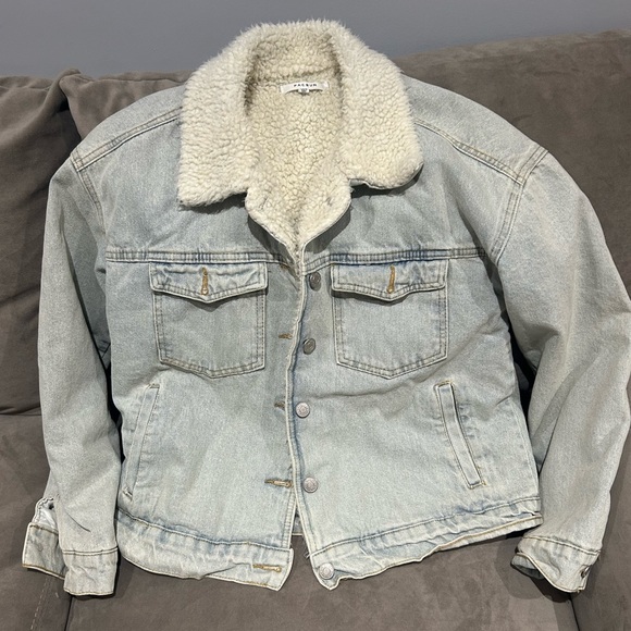 Pacsun fur denim jacket - Picture 1 of 4